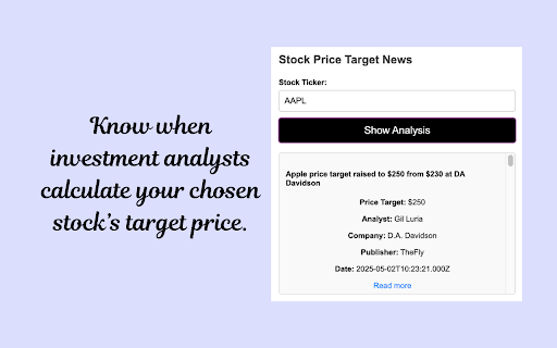 Stock News and Forecast Extension from Chrome web store to be run with OffiDocs Chromium online Stock News and Forecast Extension from Chrome web store to be run with OffiDocs Chromium online