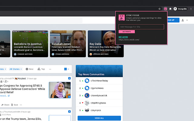 Stoic Focus from Chrome web store to be run with OffiDocs Chromium online Stoic Focus from Chrome web store to be run with OffiDocs Chromium online