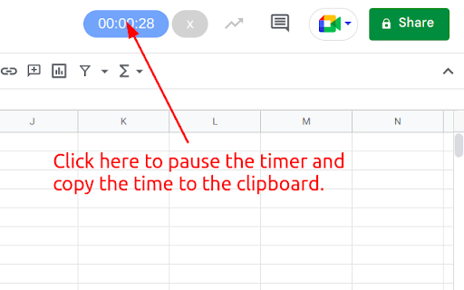Stopwatch for Google Sheets from Chrome web store to be run with OffiDocs Chromium online Stopwatch for Google Sheets from Chrome web store to be run with OffiDocs Chromium online