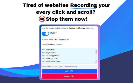 Stop Watching Me ! from Chrome web store to be run with OffiDocs Chromium online Stop Watching Me ! from Chrome web store to be run with OffiDocs Chromium online