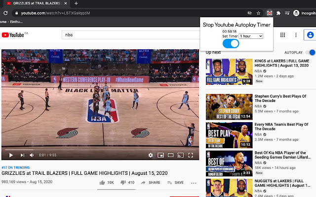 Stop Youtube Autoplay Timer from Chrome web store to be run with OffiDocs Chromium online Stop Youtube Autoplay Timer from Chrome web store to be run with OffiDocs Chromium online