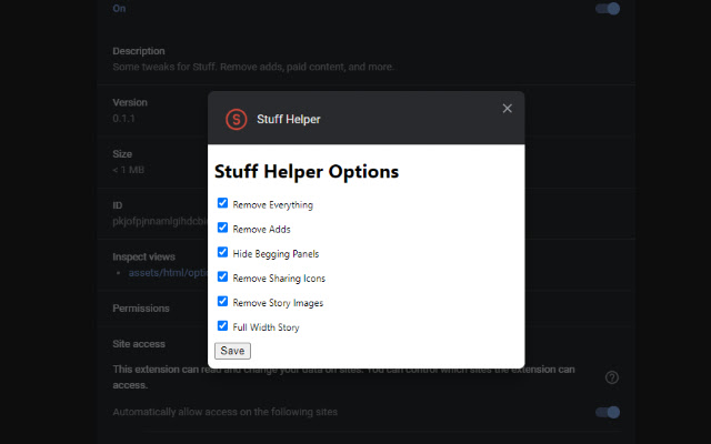Stuff Helper from Chrome web store to be run with OffiDocs Chromium online Stuff Helper from Chrome web store to be run with OffiDocs Chromium online
