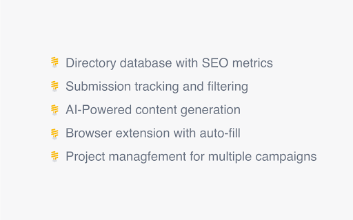 SubmitIQ Automated directory submissions from Chrome web store to be run with OffiDocs Chromium online SubmitIQ Automated directory submissions from Chrome web store to be run with OffiDocs Chromium online