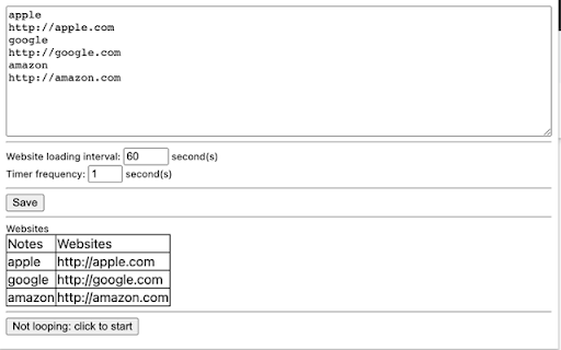 SuperArts Website Looper from Chrome web store to be run with OffiDocs Chromium online SuperArts Website Looper from Chrome web store to be run with OffiDocs Chromium online