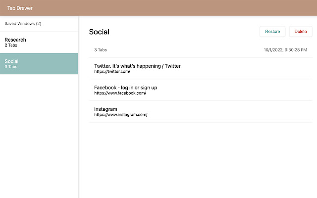 Tab Drawer from Chrome web store to be run with OffiDocs Chromium online Tab Drawer from Chrome web store to be run with OffiDocs Chromium online