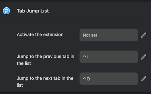 Tab Jump List from Chrome web store to be run with OffiDocs Chromium online Tab Jump List from Chrome web store to be run with OffiDocs Chromium online