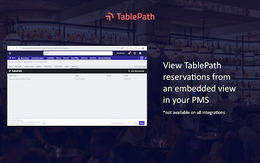 TablePath Extension For Hotel PMS from Chrome web store to be run with OffiDocs Chromium online TablePath Extension For Hotel PMS from Chrome web store to be run with OffiDocs Chromium online