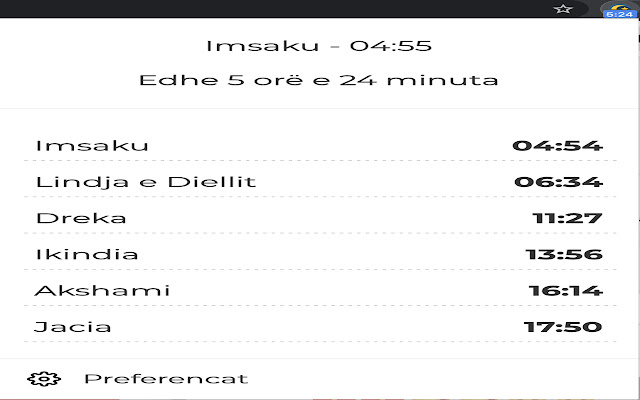 Takvimi Sot Popup from Chrome web store to be run with OffiDocs Chromium online Takvimi Sot Popup from Chrome web store to be run with OffiDocs Chromium online