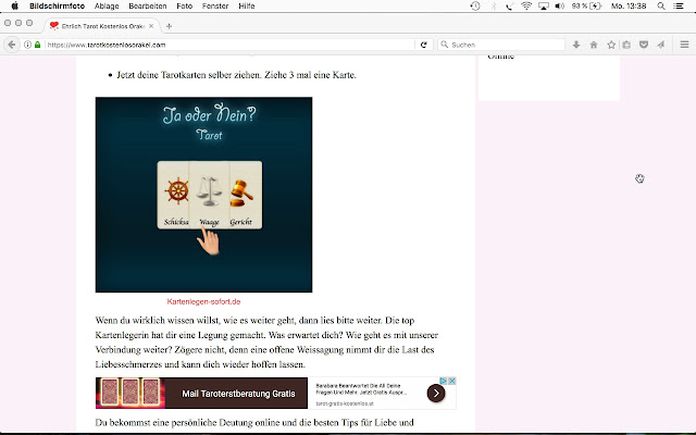 Tarot Orakel deutet Schicksal from Chrome web store to be run with OffiDocs Chromium online Tarot Orakel deutet Schicksal from Chrome web store to be run with OffiDocs Chromium online