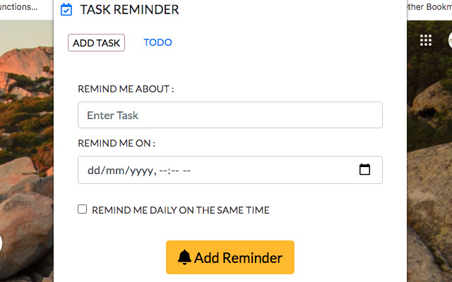 Task Remainder from Chrome web store to be run with OffiDocs Chromium online Task Remainder from Chrome web store to be run with OffiDocs Chromium online