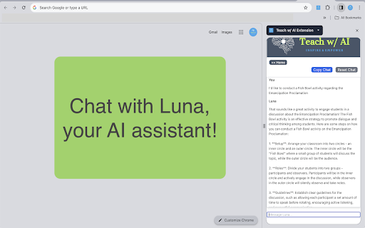 Teach w/ AI Chrome Extension from Chrome web store to be run with OffiDocs Chromium online Teach w/ AI Chrome Extension from Chrome web store to be run with OffiDocs Chromium online
