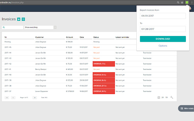 Teamleader Datev Export from Chrome web store to be run with OffiDocs Chromium online Teamleader Datev Export from Chrome web store to be run with OffiDocs Chromium online