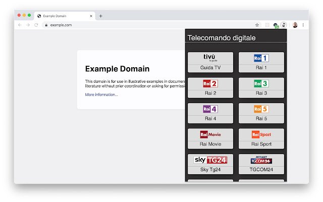 Telecomando Digitale from Chrome web store to be run with OffiDocs Chromium online Telecomando Digitale from Chrome web store to be run with OffiDocs Chromium online