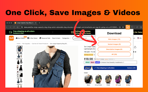 TemuSave | Download Temu Images and Videos from Chrome web store to be run with OffiDocs Chromium online TemuSave | Download Temu Images and Videos from Chrome web store to be run with OffiDocs Chromium online