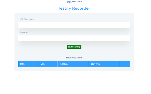 Testify Recorder from Chrome web store to be run with OffiDocs Chromium online Testify Recorder from Chrome web store to be run with OffiDocs Chromium online