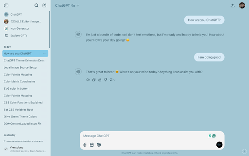 ThemeGPT from Chrome web store to be run with OffiDocs Chromium online ThemeGPT from Chrome web store to be run with OffiDocs Chromium online