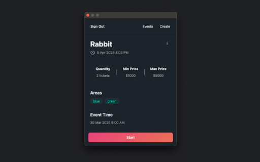 TicketRabbit from Chrome web store to be run with OffiDocs Chromium online TicketRabbit from Chrome web store to be run with OffiDocs Chromium online