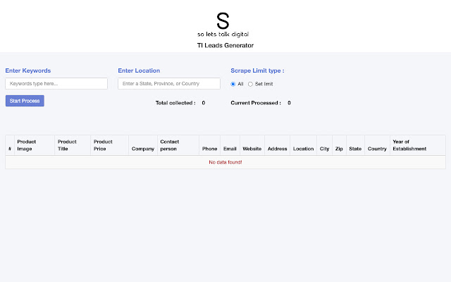 TI Leads Generator from Chrome web store to be run with OffiDocs Chromium online TI Leads Generator from Chrome web store to be run with OffiDocs Chromium online