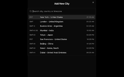 Timezone Converter and World Clock from Chrome web store to be run with OffiDocs Chromium online Timezone Converter and World Clock from Chrome web store to be run with OffiDocs Chromium online