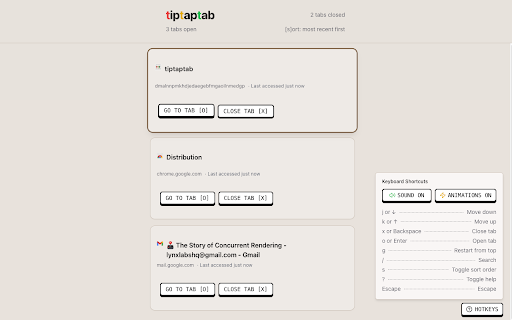 tiptaptab from Chrome web store to be run with OffiDocs Chromium online tiptaptab from Chrome web store to be run with OffiDocs Chromium online