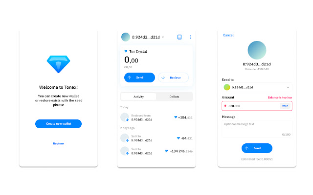 Tonex Wallet from Chrome web store to be run with OffiDocs Chromium online Tonex Wallet from Chrome web store to be run with OffiDocs Chromium online