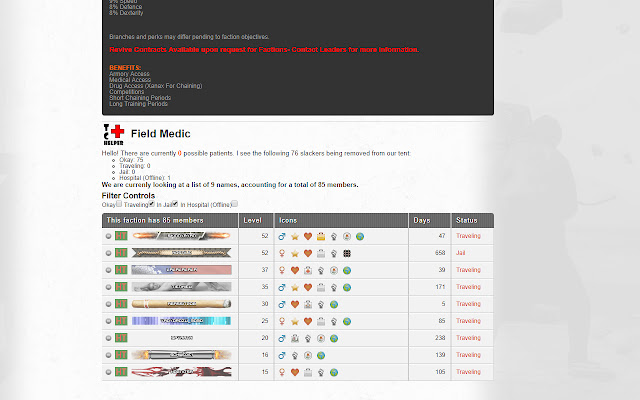 Torn City Helper Medic from Chrome web store to be run with OffiDocs Chromium online Torn City Helper Medic from Chrome web store to be run with OffiDocs Chromium online