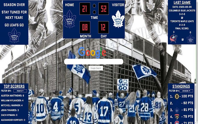 Toronto Maple Leafs Chrome Extension from Chrome web store to be run with OffiDocs Chromium online Toronto Maple Leafs Chrome Extension from Chrome web store to be run with OffiDocs Chromium online
