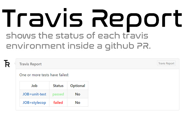 Travis Report from Chrome web store to be run with OffiDocs Chromium online Travis Report from Chrome web store to be run with OffiDocs Chromium online