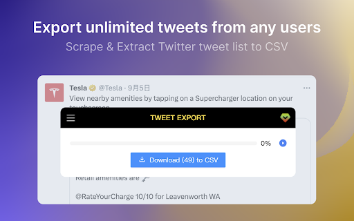 TweetExtract Export Tweet from any User from Chrome web store to be run with OffiDocs Chromium online TweetExtract Export Tweet from any User from Chrome web store to be run with OffiDocs Chromium online