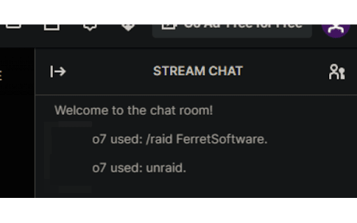 Twitch Raid Opt out from Chrome web store to be run with OffiDocs Chromium online Twitch Raid Opt out from Chrome web store to be run with OffiDocs Chromium online