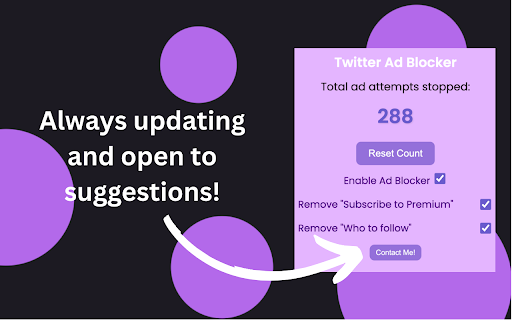 Twitter Ad Blocker from Chrome web store to be run with OffiDocs Chromium online Twitter Ad Blocker from Chrome web store to be run with OffiDocs Chromium online