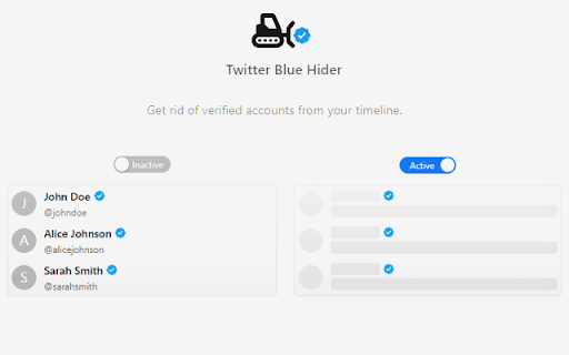 Twitter Blue Hider from Chrome web store to be run with OffiDocs Chromium online Twitter Blue Hider from Chrome web store to be run with OffiDocs Chromium online