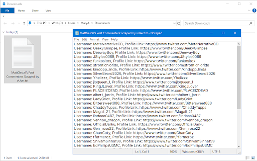 Twitter Commenter Scraper (by v User) from Chrome web store to be run with OffiDocs Chromium online Twitter Commenter Scraper (by v User) from Chrome web store to be run with OffiDocs Chromium online