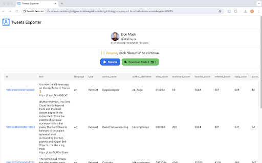 Twitter Comments Exporter from Chrome web store to be run with OffiDocs Chromium online Twitter Comments Exporter from Chrome web store to be run with OffiDocs Chromium online