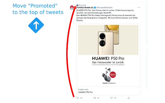 Twitter Promoted Header from Chrome web store to be run with OffiDocs Chromium online Twitter Promoted Header from Chrome web store to be run with OffiDocs Chromium online