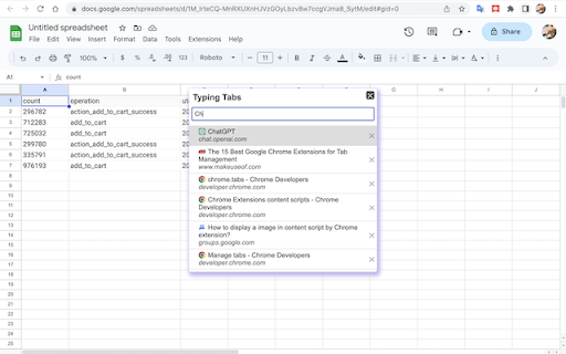 Typing Tabs from Chrome web store to be run with OffiDocs Chromium online Typing Tabs from Chrome web store to be run with OffiDocs Chromium online