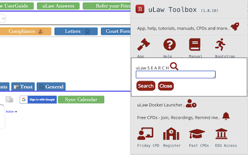 uLaw Toolbox from Chrome web store to be run with OffiDocs Chromium online uLaw Toolbox from Chrome web store to be run with OffiDocs Chromium online
