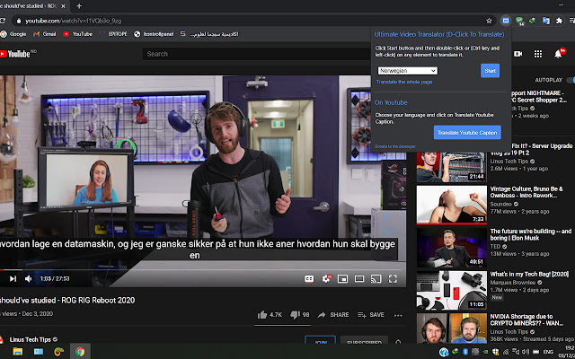 Ultimate Video Translator from Chrome web store to be run with OffiDocs Chromium online Ultimate Video Translator from Chrome web store to be run with OffiDocs Chromium online