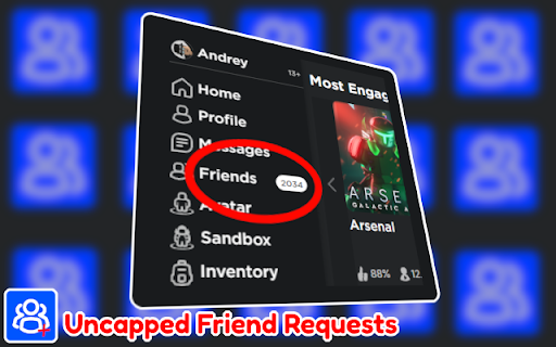 Uncapped Roblox Friend Requests from Chrome web store to be run with OffiDocs Chromium online Uncapped Roblox Friend Requests from Chrome web store to be run with OffiDocs Chromium online