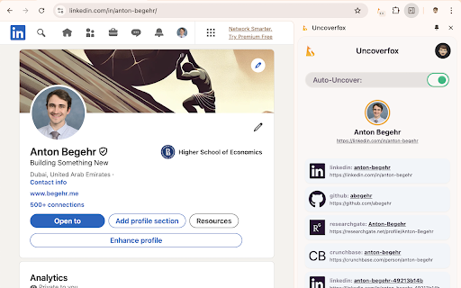 Uncoverfox Find peoples profiles from Chrome web store to be run with OffiDocs Chromium online Uncoverfox Find peoples profiles from Chrome web store to be run with OffiDocs Chromium online