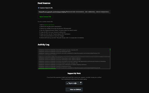 Upwork Job Scraper + Webhook from Chrome web store to be run with OffiDocs Chromium online Upwork Job Scraper + Webhook from Chrome web store to be run with OffiDocs Chromium online