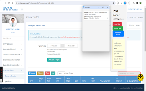 UYAP Notlar from Chrome web store to be run with OffiDocs Chromium online UYAP Notlar from Chrome web store to be run with OffiDocs Chromium online