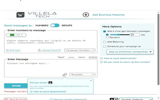 VB Sender Envio em Massa from Chrome web store to be run with OffiDocs Chromium online VB Sender Envio em Massa from Chrome web store to be run with OffiDocs Chromium online