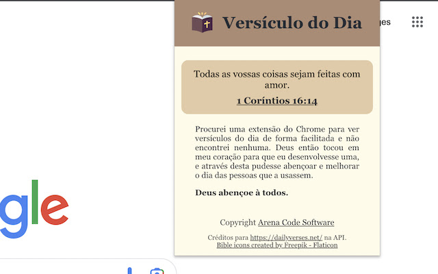 Versiculo do Dia from Chrome web store to be run with OffiDocs Chromium online Versiculo do Dia from Chrome web store to be run with OffiDocs Chromium online