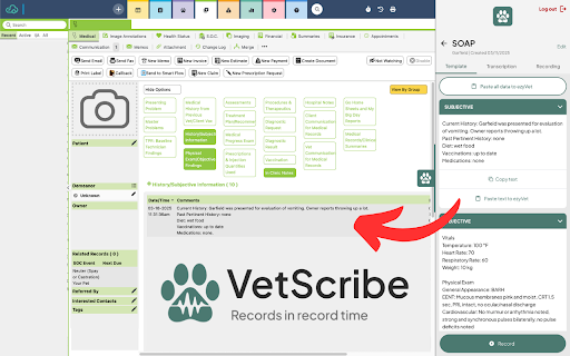 VetScribe Extension from Chrome web store to be run with OffiDocs Chromium online VetScribe Extension from Chrome web store to be run with OffiDocs Chromium online