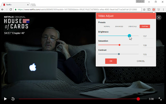 Video Adjust for Netflix from Chrome web store to be run with OffiDocs Chromium online Video Adjust for Netflix from Chrome web store to be run with OffiDocs Chromium online