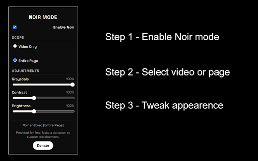 Video Noir Mode from Chrome web store to be run with OffiDocs Chromium online Video Noir Mode from Chrome web store to be run with OffiDocs Chromium online