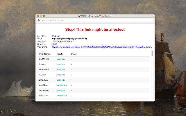 Virus Checker for Downloads from Chrome web store to be run with OffiDocs Chromium online Virus Checker for Downloads from Chrome web store to be run with OffiDocs Chromium online