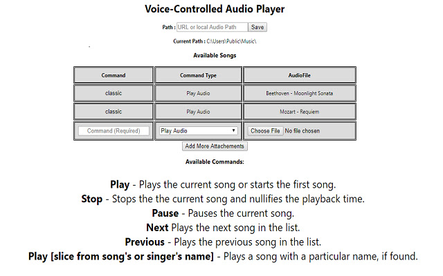 Voice Controlled Media Player from Chrome web store to be run with OffiDocs Chromium online Voice Controlled Media Player from Chrome web store to be run with OffiDocs Chromium online