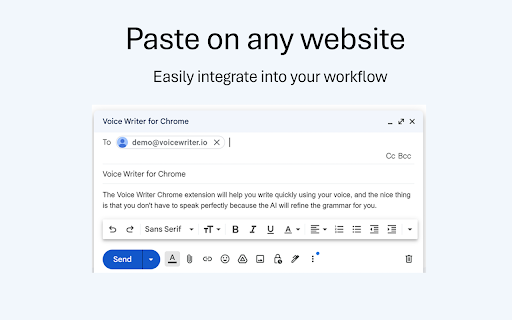 Voice Writer from Chrome web store to be run with OffiDocs Chromium online Voice Writer from Chrome web store to be run with OffiDocs Chromium online